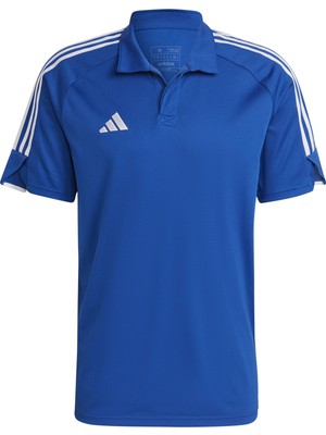 adidas TIRO23 L Polo Erkek Futbol Polo Yaka Tişört Mavi Nefes Alabilir Kumaş ile Şık Tasarım