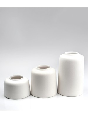 Refsan Kapaklı Kavanoz Seramik Bisküvi - Küçük  Ham Ürün