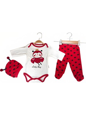 Minibird Baby Bliss, Uğur Böceği Bebek Zıbın Takımı 3'lü