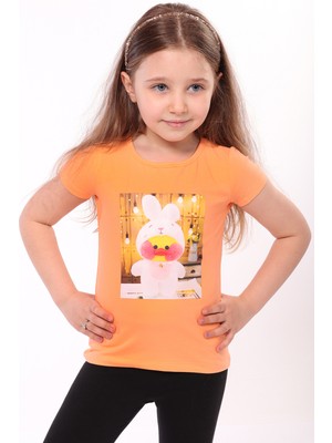 Toontoy Kız Çocuk Baskılı Tişört