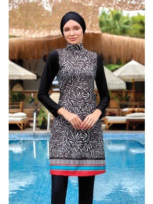 Adasea Adesea Kadın Uzun Kollu Likralı Tam Kapalı Tesettür Mayo