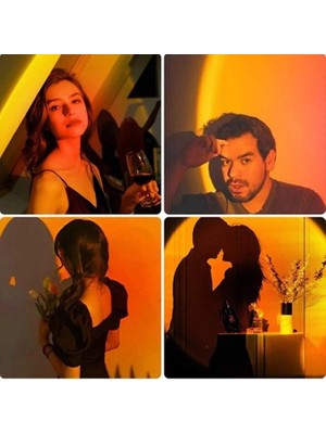 Sge Teknoloji USB LED Gün Batımı Projektör Lambası Fotoğraf Çekim Işığı Dekoratif Işık