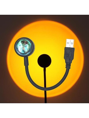 Sge Teknoloji USB LED Gün Batımı Projektör Lambası Fotoğraf Çekim Işığı Dekoratif Işık