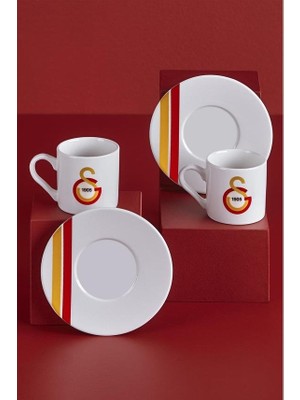 LİSANSLI GALATASARAY 2 KİŞİLİK PORSELEN TÜRK KAHVESİ FİNCAN TAKIMI