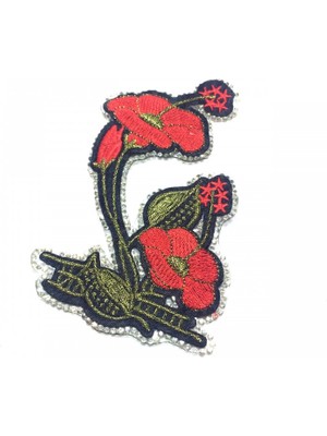 Yapıştırma Kenarları Taşlı Çiçek Model 3