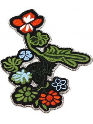 Yapıştırma Kenarları Taşlı Çiçek Model 2