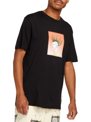 Volcom Siyah Erkek Bisiklet Yaka  T-Shirt A3512321_VOLCOM Fa J Hager Hagerhaw