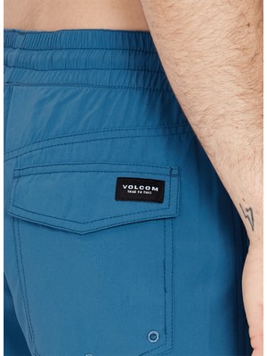 Volcom Mavi Erkek Kısa Şort Mayo A2512306_VOLCOM Lido Solid 16 Ain