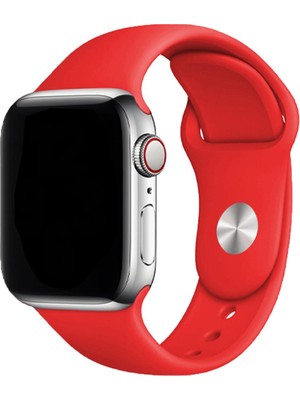 E2M Silikon Apple Watch Kordon 42-44-45-49mm Kırmızı