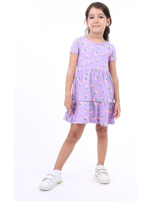 Toontoy Kids Toontoy Kız Çocuk Baskılı Elbise
