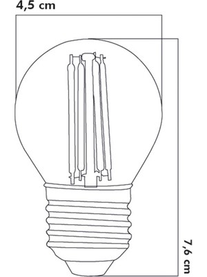 Heka LED Filament Rustik Ampul 6 Watt E27 Beyaz Işık