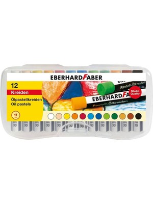 Eberhard Faber Yağlı Pastel Boya 12 Renk Plastik Kutu Kırtasiye Ürünü Sanat İçin Uygun