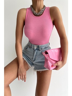 MyLove Fitilli Crop Atlet Pembe