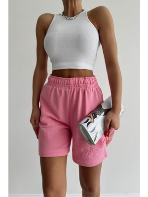 MyLove Fitilli Crop Atlet Beyaz
