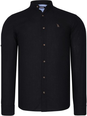 Dewberry G784 Dewberry Hakim Yaka Erkek Gömlek-Siyah