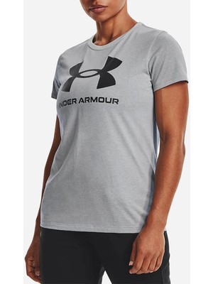 Under Armour Underarmour 1356305-AVY Kadın Gri Spor Tişört