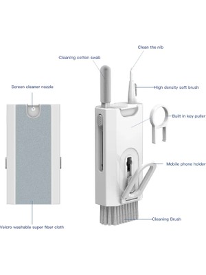 Megamus 7'si 1 Arada Çok Fonksiyonlu Klavye Kulaklık Telefon Bilgisayar Monitör Için Temizleme Kiti