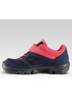 Decathlon Quechua Çocuk Cırt Cırtlı Doğa Yürüyüşü Ayakkabısı - Mavi / Pembe - 24 / 34 - Mh100