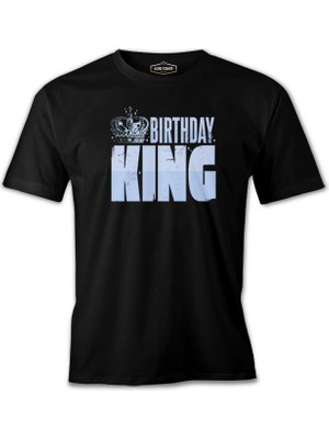 Lord T-Shirt Birthday King Logo With A Crown Siyah Erkek Tshirt