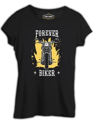 Lord T-Shirt Forever Biker Siyah Kadın Tshirt