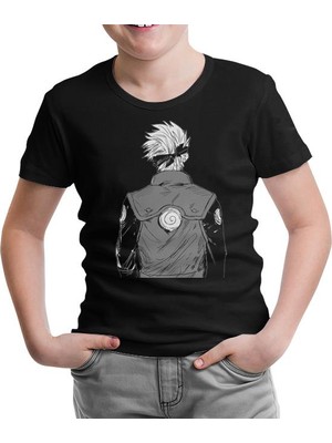 Lord T-Shirt Naruto - Kakashi Back Siyah Çocuk Tshirt