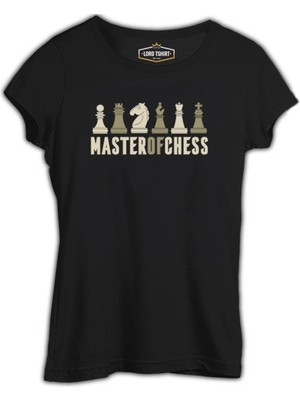 Lord T-Shirt Master Of Chess And Chess Pieces Siyah Kadın Tshirt