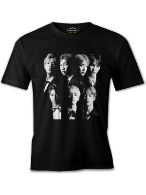 Bts - Group Siyah Erkek Tshirt