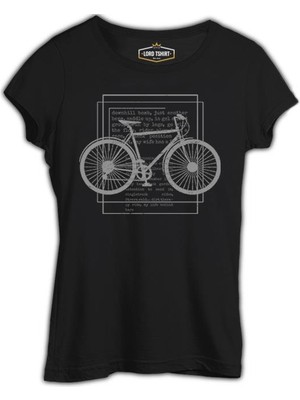 Lord T-Shirt Bicycle Downhill Siyah Kadın Tshirt