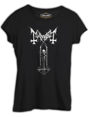 Lord T-Shirt Mayhem Gate Skull Siyah Bayan Tshirt