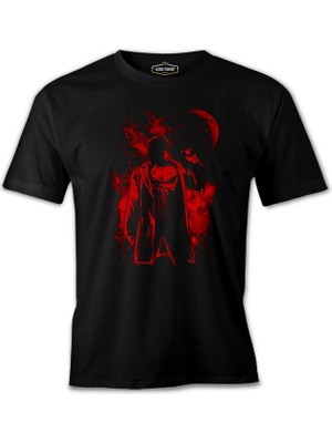 Lord T-Shirt Punisher Red Moon Siyah Erkek Tshirt