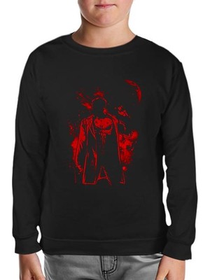 Lord T-Shirt Punisher Red Moon Siyah Çocuk Sweatshirt