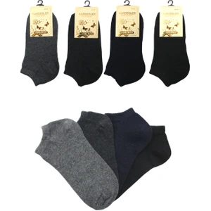 Kardeşler Çorap Lambswool Yün Kışlık Kalın Kadın Patik Çorap 4'lü Paket