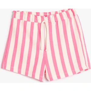 Şort Beli Bağlamalı Pamuklu