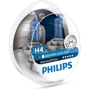 12V H4 Ampul 6055W Ultımate White Light 5000K Beyaz Işık 2 Adet Set Philips 12342DVS2