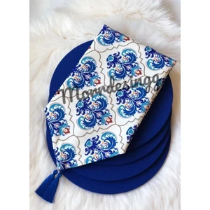 Mor Desing Mavi Çini Desen Set. 1 Runner 6 Supla