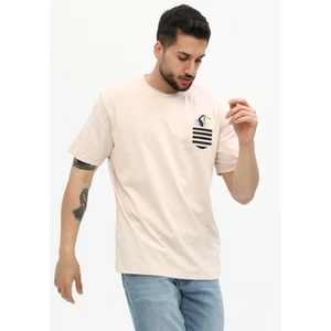 Owut Collection Oversize Cep Baskılı Bisiklet Yaka Tişört