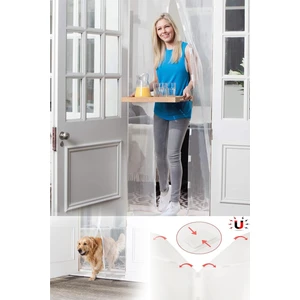 Mıknatıslı Kapı Sinekliği Kanatlı Sineklik Sinek Tülü 2 Adet 60 x 210 Cm Sineklik (4M. Cırt Bant)