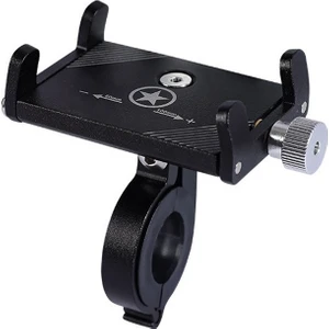 Metal Bisiklet Motosiklet Atv Telefon Tutucu Ayarlanabilir Siyah