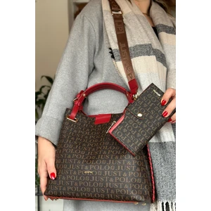 Just Polo Kadın Örgülü 4 Bölmeli Omuz Çantası ve El Çantası GD2180