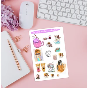En Sevilen Bardak Temalı Sticker Seti