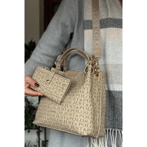 Just Polo Kadın Örgülü 4 Bölmeli Omuz Çantası ve El Çantası GD2180