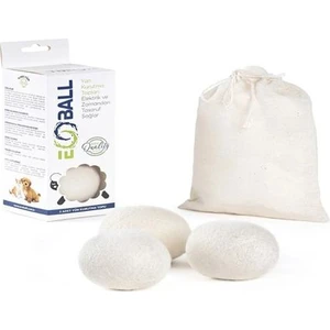 Ecoball Yün Kurutma Topları Çamaşır Kurutma Makinesi Kurutma Topu Doğal Yumuşatıcı (3 Adet)