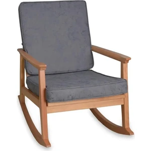 Iskandinav Naturel Antrasit Minderli Puflu Sallanan Sandalye Dinlenme Koltuğu