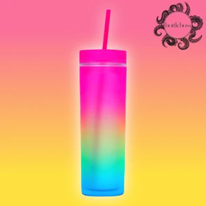 Bottle Boss Bottleboss Çift Katmanlı Pipetli Çift Renkli Sızdırmaz Bardak Matara 480 ml