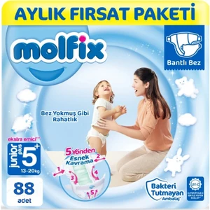 Bebek Bezi 5+ Beden Junior Plus Aylık Fırsat Paketi 88 Adet