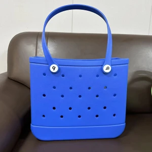 Moda Açık Eva Plaj Çantası Taşınabilir Depolama Deliği Büyük Çanta (Yurt Dışından)