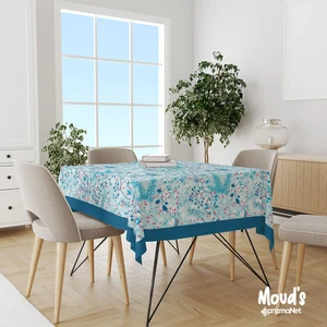 Moud'S Kış Dalları Desenli Kare - Dikdörtgen Süet Dertsiz Masa Örtüsü