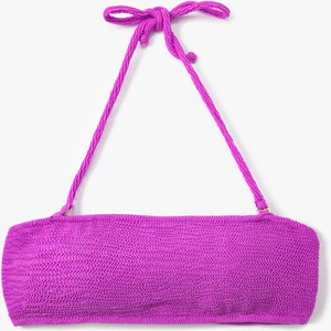 Straplez Bikini Üstü Dokulu Çıkarılabilir Askılı