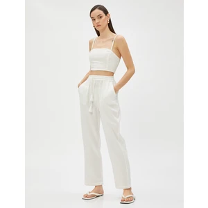 Rahat Pantolon Cepli Beli Bağlamalı