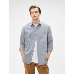 Spor Gömlek Slim Fit Klasik Yaka Uzun Kollu Non Iron